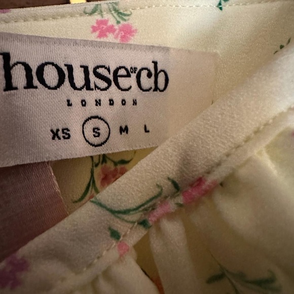 NEW NWT House of CB Yellow Floral Carina Bustier Slit Midi Dress - Picture 5 of 5